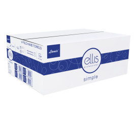 Ręczniki papierowe Ellis Professional Simple 3000 – celuloza, 2 warstwy, białe, 2837