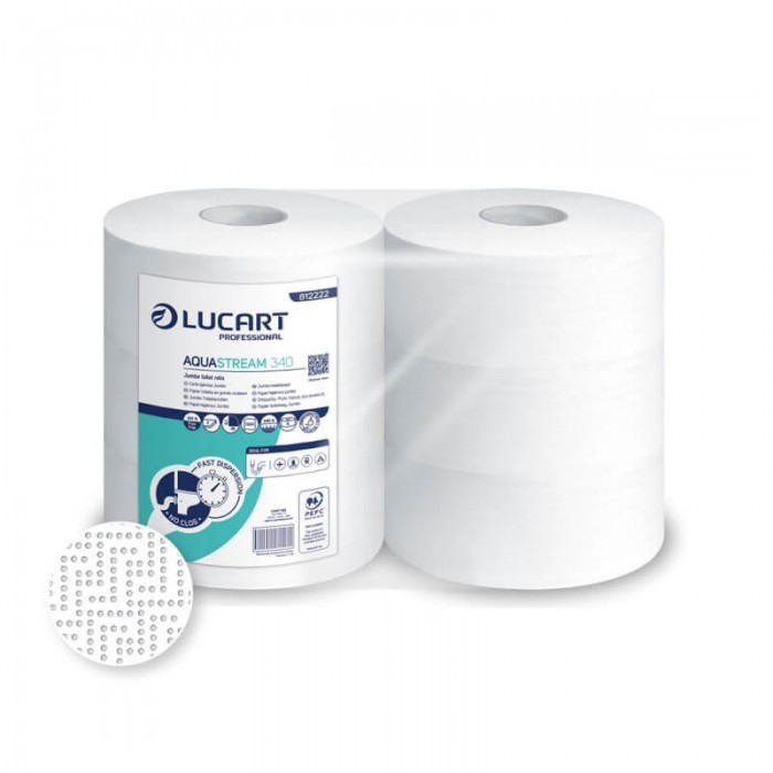 Lucart Papier Toaletowy Aqua Stream Jumbo 340 (812222)